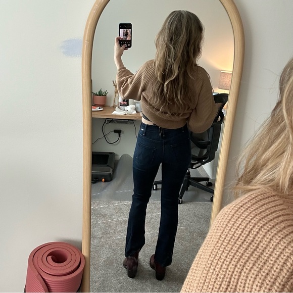 MOTHER The Hustler Ankle Jeans in Dark Wash "Corner Piece" - Picture 12 of 15